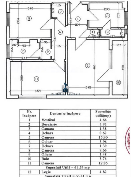 Berceni, Covasna, vanzare apartament 3 camere decomandat.